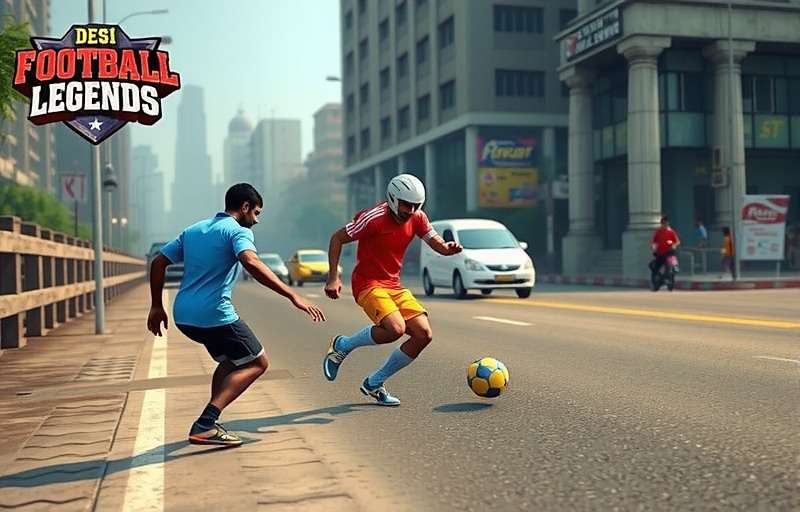 Desi Football Legends Street Football Gameplay Desi Football Legends gameplay showing a street football match in Mumbai